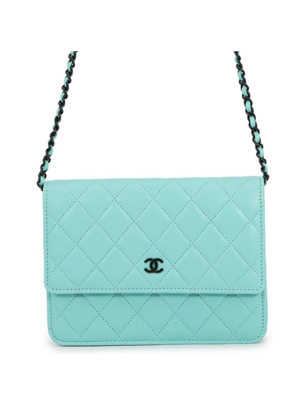 Chanel Chain Wallet Quilted CC Logo Lambskin Shoulder Bag